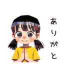 子ども（女の子）のはじめてのおつかい（個別スタンプ：3）