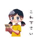 子ども（女の子）のはじめてのおつかい（個別スタンプ：9）