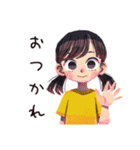 子ども（女の子）のはじめてのおつかい（個別スタンプ：17）