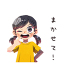 子ども（女の子）のはじめてのおつかい（個別スタンプ：22）