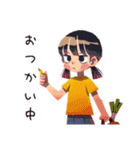 子ども（女の子）のはじめてのおつかい（個別スタンプ：37）