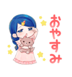 青い髪の女の子スタンプ【可愛い・綺麗】（個別スタンプ：9）
