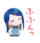 青い髪の女の子スタンプ【可愛い・綺麗】（個別スタンプ：15）