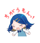 青い髪の女の子スタンプ【可愛い・綺麗】（個別スタンプ：16）
