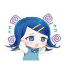 青い髪の女の子スタンプ【可愛い・綺麗】（個別スタンプ：17）