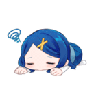 青い髪の女の子スタンプ【可愛い・綺麗】（個別スタンプ：18）