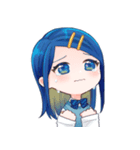 青い髪の女の子スタンプ【可愛い・綺麗】（個別スタンプ：20）