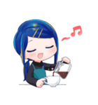 青い髪の女の子スタンプ【可愛い・綺麗】（個別スタンプ：21）