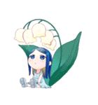 青い髪の女の子スタンプ【可愛い・綺麗】（個別スタンプ：24）