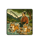 侍と秋田犬。和風レトロな日常スタンプ（個別スタンプ：3）
