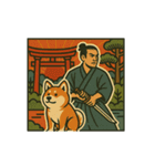 侍と秋田犬。和風レトロな日常スタンプ（個別スタンプ：13）