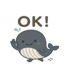 ゆるふわクジラのあいさつ（個別スタンプ：8）