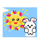 毎日のお天気ウサギ☆飛び出す！ 修正版（個別スタンプ：12）