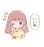 使いやすい❤️女の子のスタンプ（個別スタンプ：5）