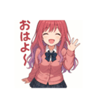 美少女スタンプシリーズ1（個別スタンプ：1）