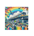 鉛筆鉄道（個別スタンプ：6）