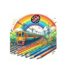 鉛筆鉄道（個別スタンプ：7）