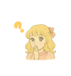 昭和レトロな少女漫画のヒロインスタンプ（個別スタンプ：9）