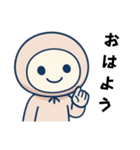 パーカーを被ってみた（個別スタンプ：3）