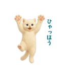 毎日使えるふわもこ白猫ぬいぐるみスタンプ（個別スタンプ：22）