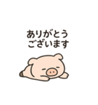 やる気のないブタさんスタンプ（個別スタンプ：3）