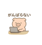 やる気のないブタさんスタンプ（個別スタンプ：11）