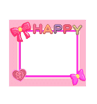 キュートなフレームスタンプ（個別スタンプ：1）