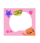 キュートなフレームスタンプ（個別スタンプ：7）