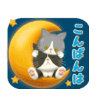 夏を届ける♪ハチワレコンビのご挨拶【3D】（個別スタンプ：4）