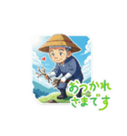 元気じるしの桃太郎のスタンプです（個別スタンプ：2）