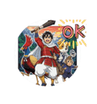 元気じるしの桃太郎のスタンプです（個別スタンプ：4）
