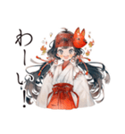 巫女さんの御朱印めぐり★（個別スタンプ：7）