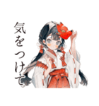 巫女さんの御朱印めぐり★（個別スタンプ：22）