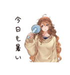 マイペース女子の夏♡ゆるり編（個別スタンプ：4）