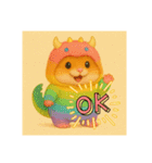 ハムスターいろいろ怪獣着ぐるみスタンプ（個別スタンプ：6）
