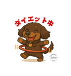 ミニチュアダックス RAM のスタンプ（個別スタンプ：3）