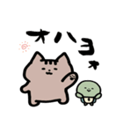 夏だよ全員集合！猫と亀のゆるスタンプ（個別スタンプ：37）