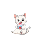 【かき氷を食べる猫】（個別スタンプ：2）