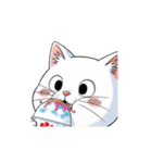 【かき氷を食べる猫】（個別スタンプ：7）