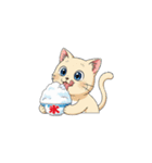 【かき氷を食べる猫】（個別スタンプ：8）