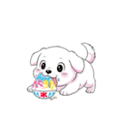 【かき氷を食べる犬】（個別スタンプ：5）