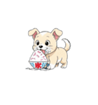 【かき氷を食べる犬】（個別スタンプ：6）