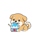 【かき氷を食べる犬】（個別スタンプ：7）