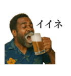 夏を感じる黒人（個別スタンプ：3）