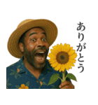 夏を感じる黒人（個別スタンプ：4）