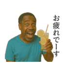 夏を感じる黒人（個別スタンプ：18）