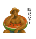 夏を感じる黒人（個別スタンプ：25）
