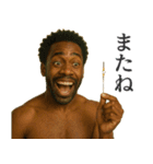 夏を感じる黒人（個別スタンプ：30）