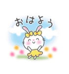 メルヘンうさぎ4(いつものあいさつ)（個別スタンプ：2）