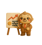 上司や同僚にも使える！働くナマケモノくん（個別スタンプ：4）
